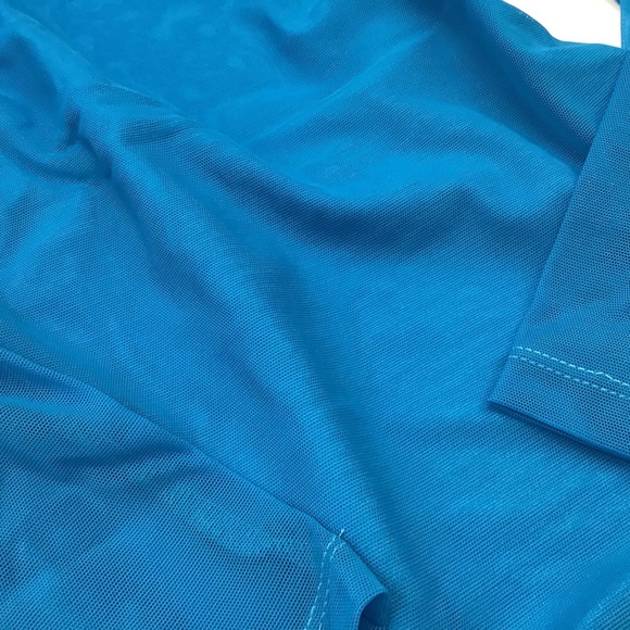Just Dance Custom Dancewear Blue Mesh Leotard YL Like New! - Picture 3 of 6